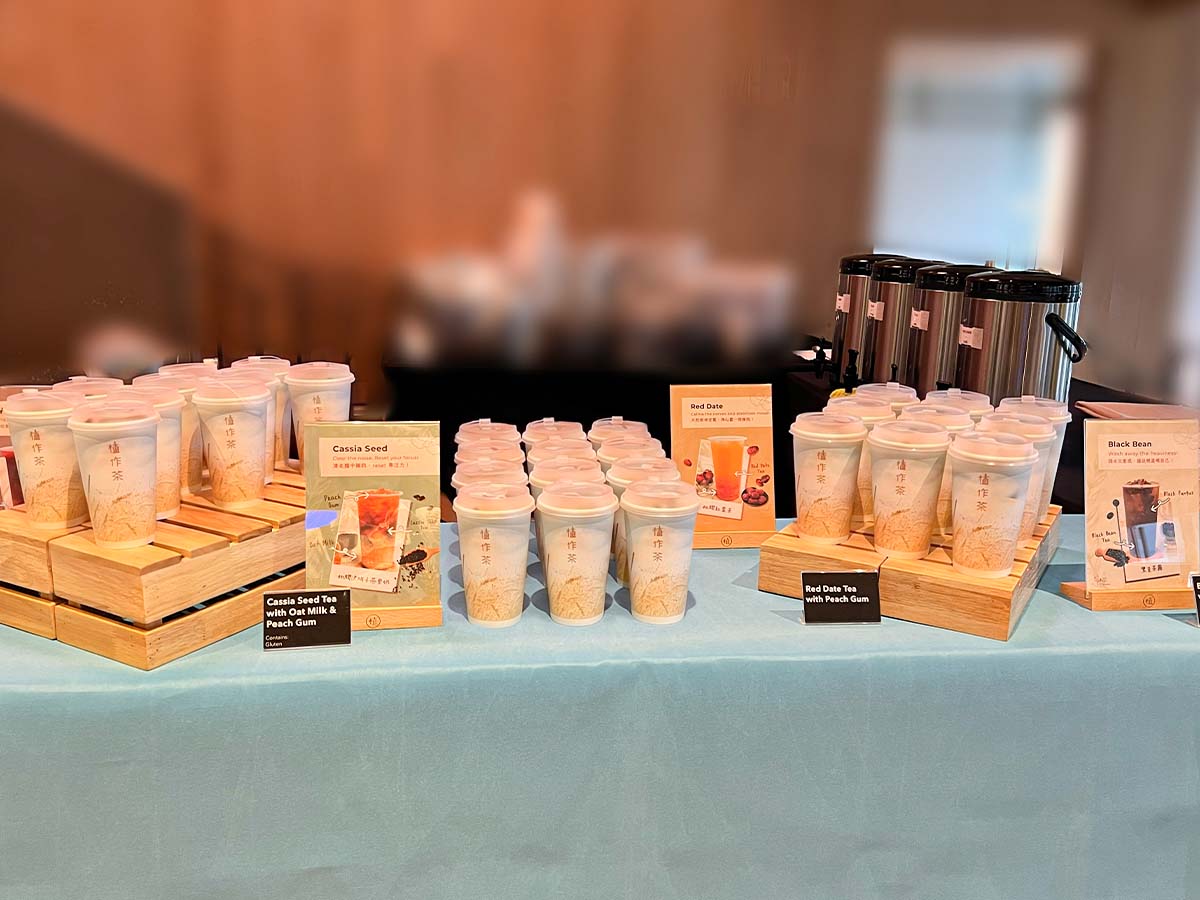 Corporate event catering setup